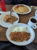 Fried Pork Chops Eggs and Hash Browns